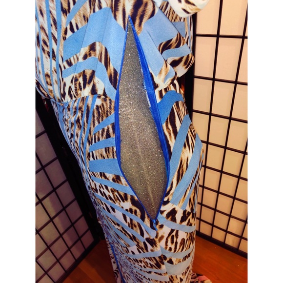 Jaide Ombré Animal Print Formal Dress Size Small - Picture 7 of 8